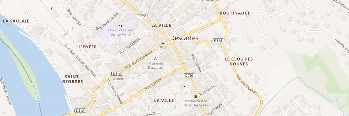Plan du 9 Rue Descartes à Descartes