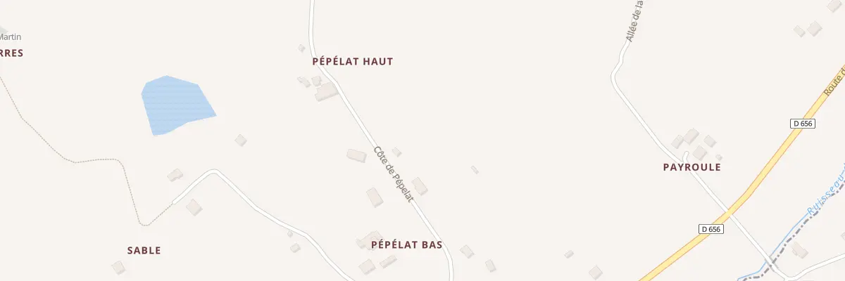 Plan du 340 Côte de Pépelat à Bajamont