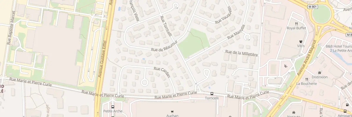 Plan du 9 Rue Torricelli à Tours