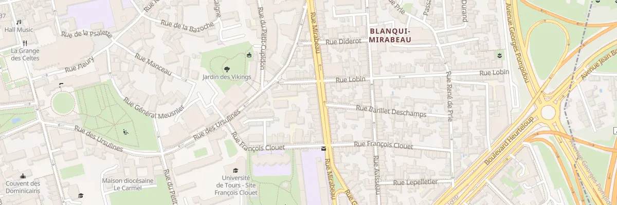 Plan du 69 Rue Mirabeau à Tours
