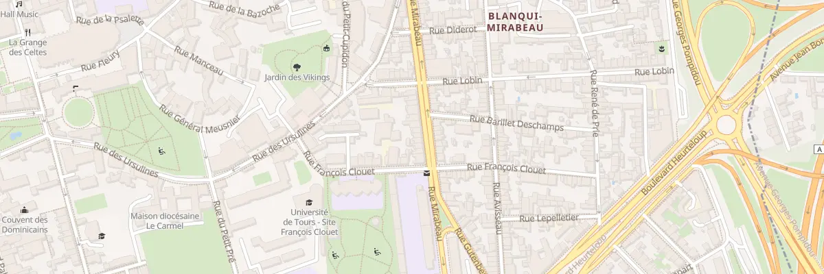 Plan du 75B Rue Mirabeau à Tours