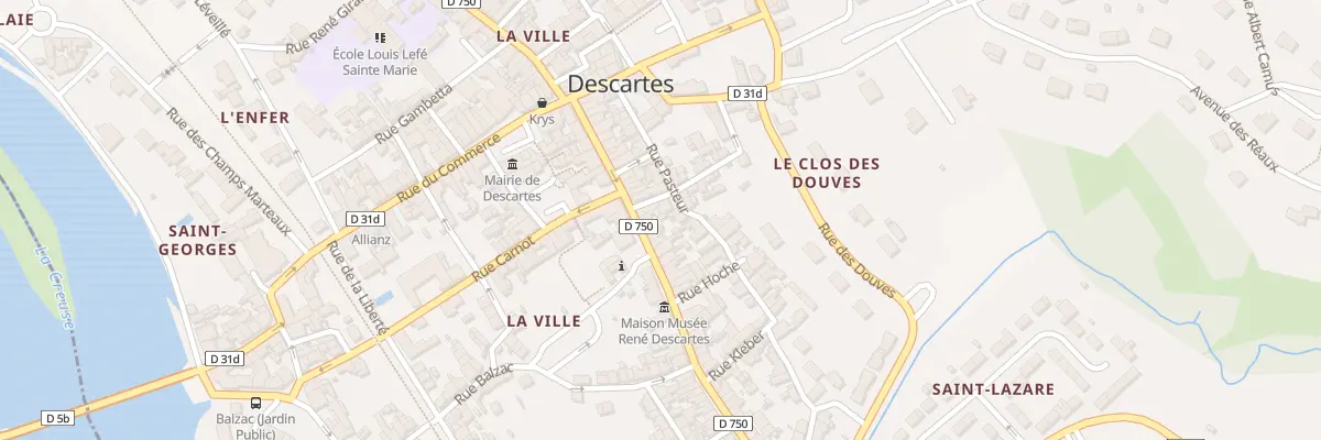Plan du 32 Rue Descartes à Descartes