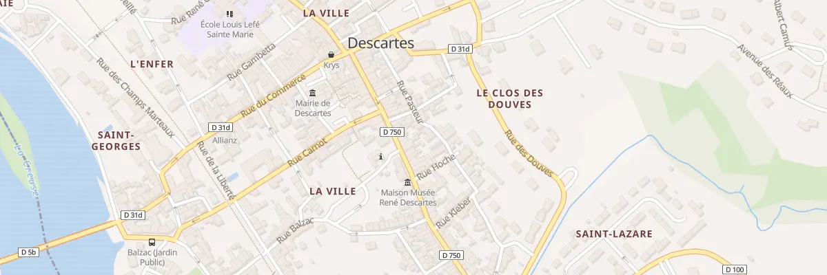 Plan du 38 Rue Descartes à Descartes