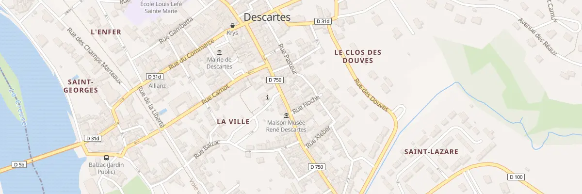Plan du 44 Rue Descartes à Descartes