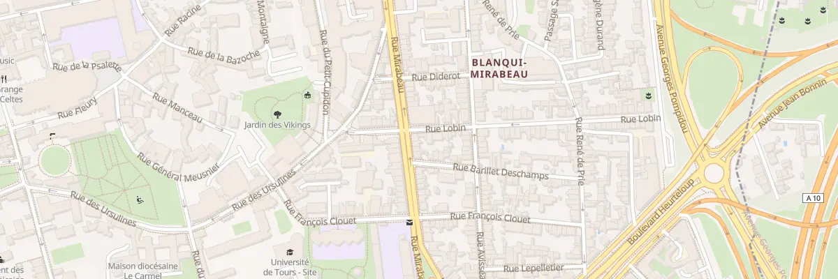 Plan du 62 Rue Mirabeau à Tours