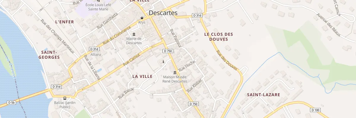 Plan du 42 Rue Descartes à Descartes
