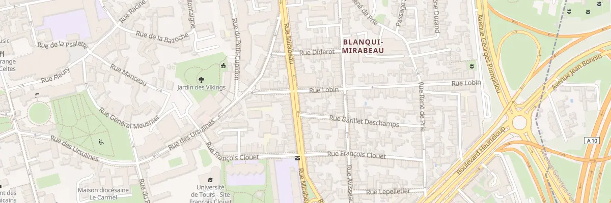 Plan du 64 Rue Mirabeau à Tours