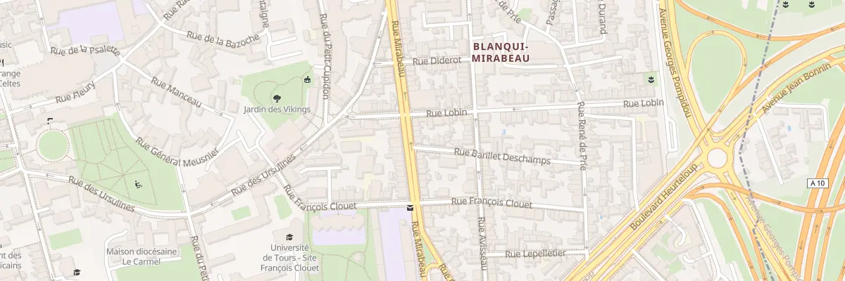 Plan du 68 Rue Mirabeau à Tours