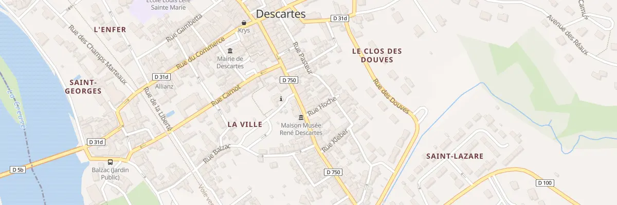 Plan du 46 Rue Descartes à Descartes