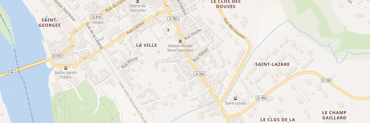 Plan du 37 Rue Descartes à Descartes