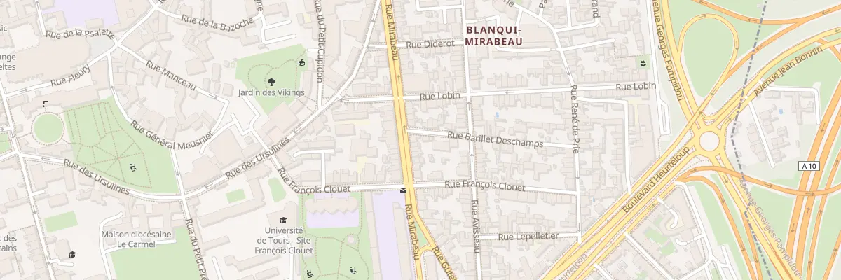 Plan du 72 Rue Mirabeau à Tours