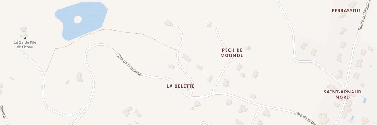 Plan du 118 Chem du Pech de Mounou à Bajamont