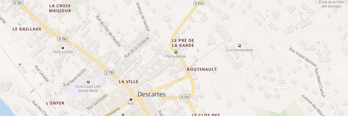 Plan du 22 Rue Joseph Leblanc à Descartes