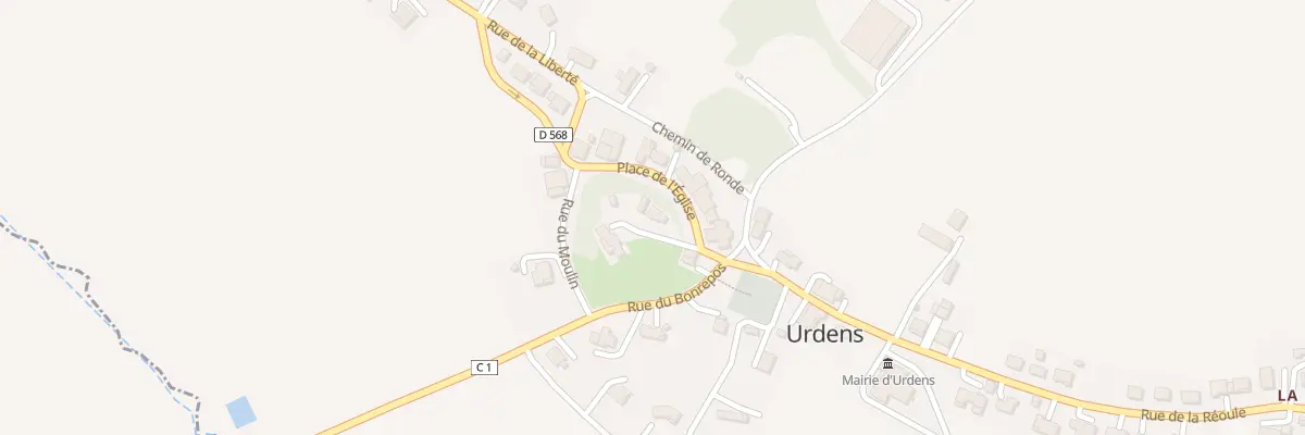 Plan du 2 Pl de la Motte à Urdens