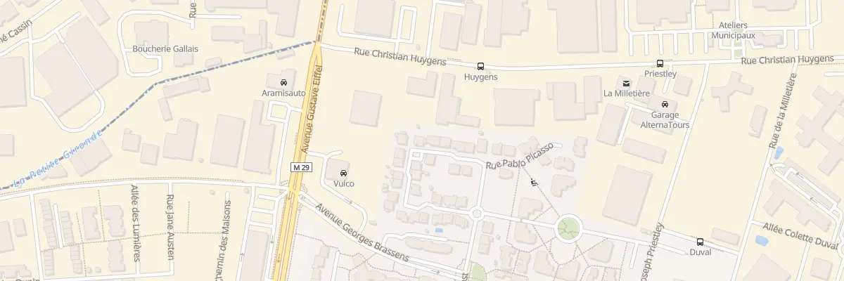Plan du 27 Rue Pablo Picasso à Tours