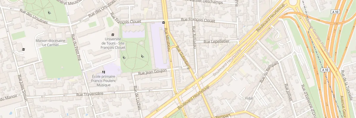 Plan du 92B Rue Mirabeau à Tours