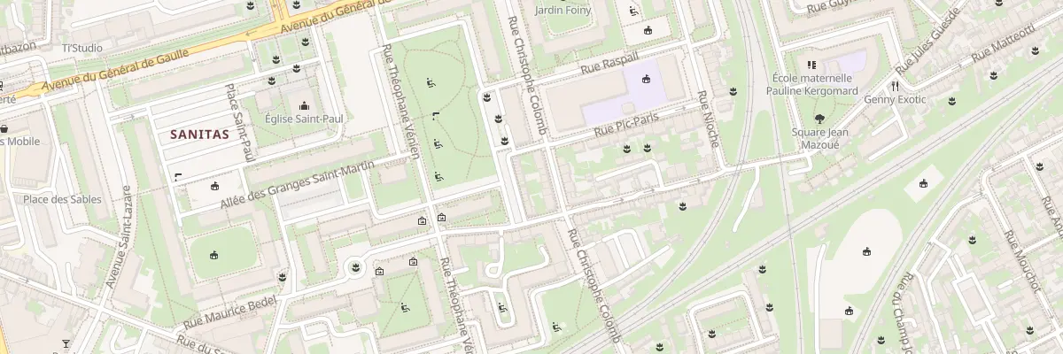 Plan du 9 Rue Christophe Colomb à Tours