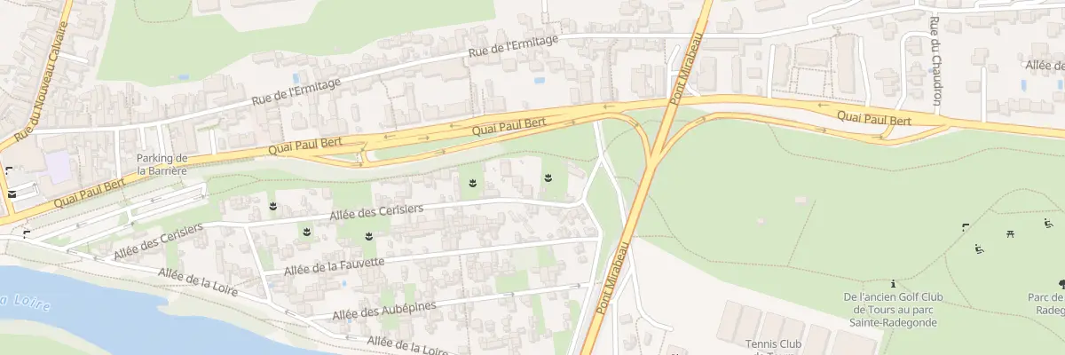 Plan du 58 All des Cerisiers à Tours