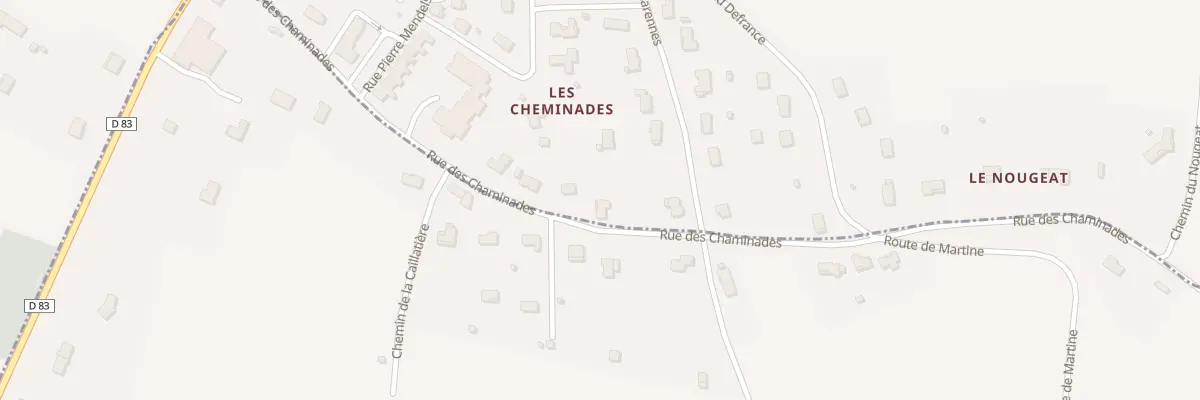 Plan du 391 Rue des Chaminades à Champagnac-de-Belair