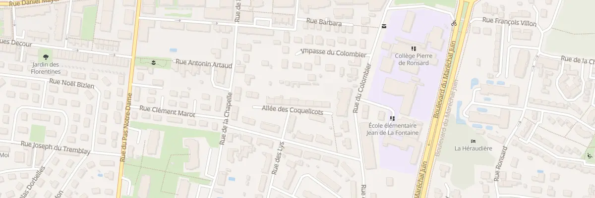 Plan du 13 Rue des Roses à Tours