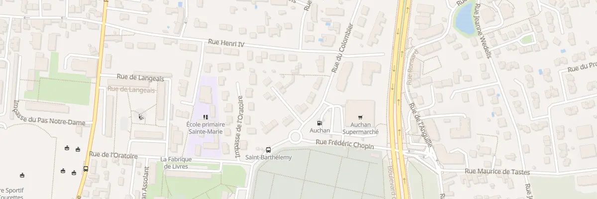 Plan du 20 Rue du Colombier à Tours