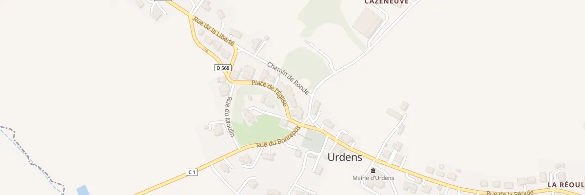 Plan du 1 Pl de l’Eglise à Urdens