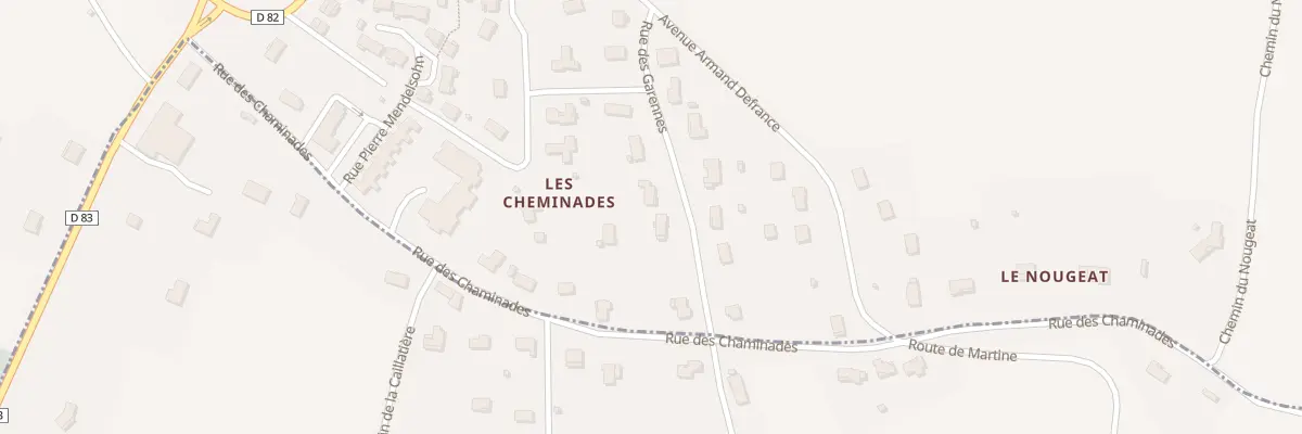 Plan des Chaminades à Champagnac-de-Belair