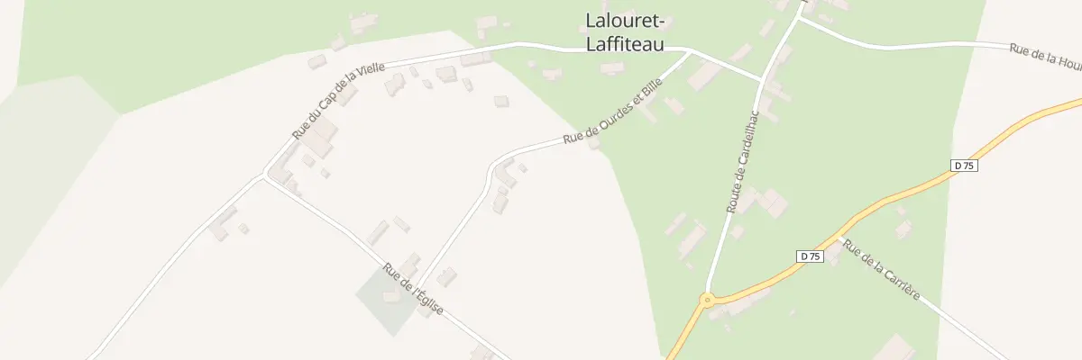 Plan du 37 Ourdes et Bille à Lalouret-Laffiteau