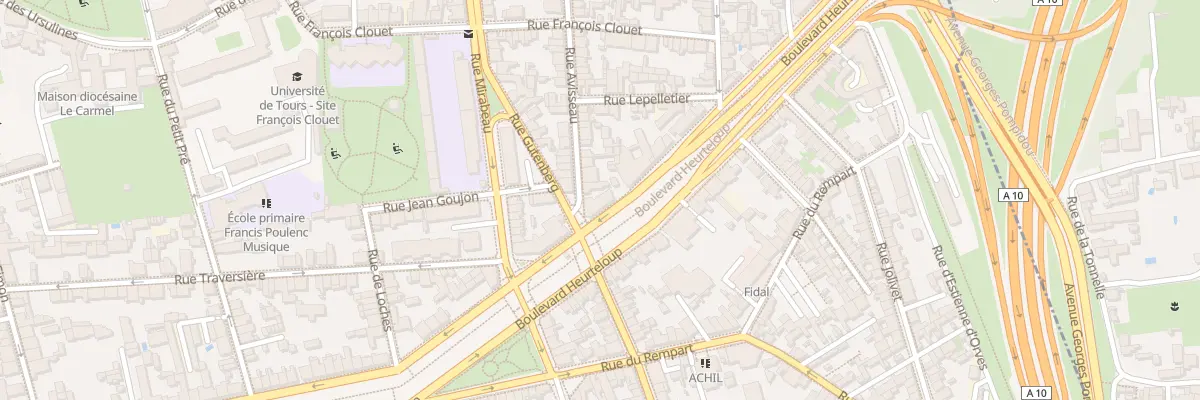Plan du 116 Bd Heurteloup à Tours
