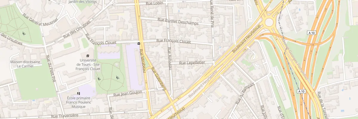 Plan du 6 Rue Lepelletier à Tours