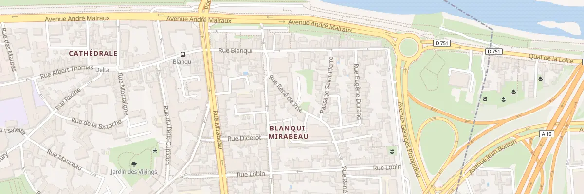 Plan du 10 Rue René de Prie à Tours