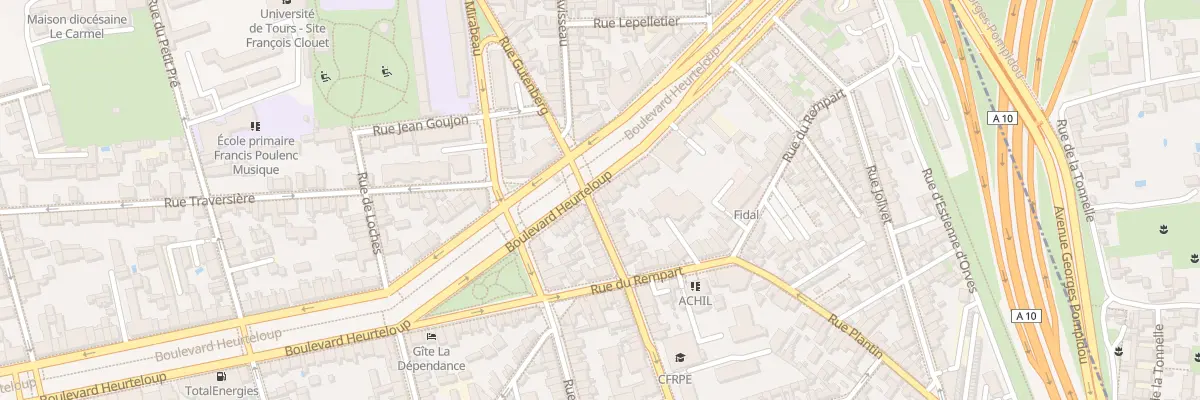 Plan du 131 Bd Heurteloup à Tours