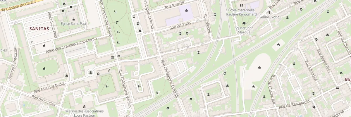 Plan du 25 Rue Jules Guesde à Tours