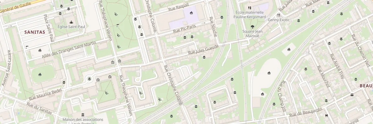 Plan du 29 Rue Jules Guesde à Tours