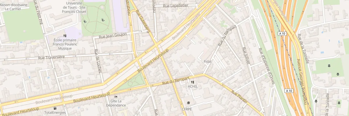 Plan du 137 Bd Heurteloup à Tours