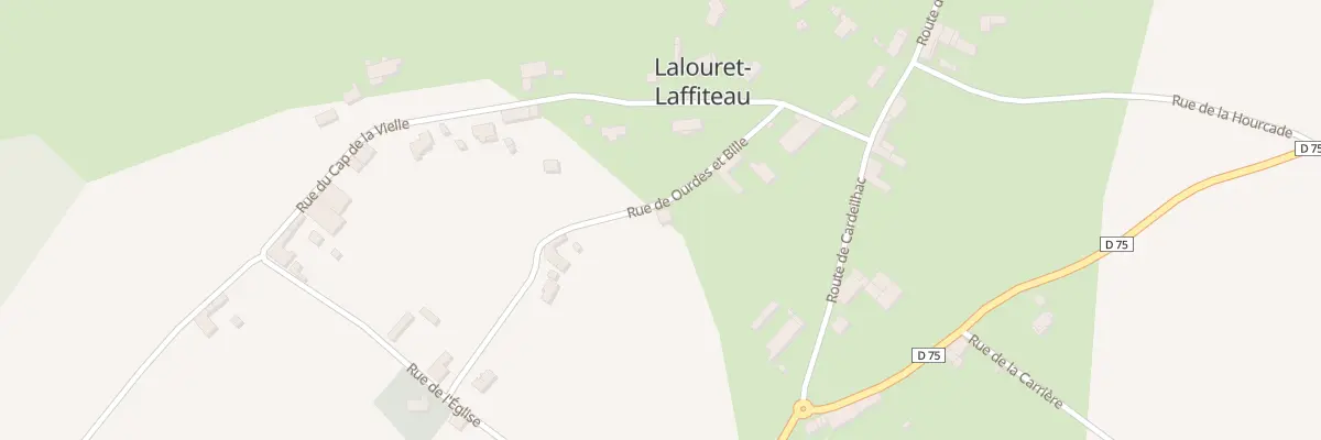Plan du 28 Ourdes et Bille à Lalouret-Laffiteau