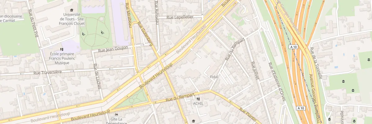 Plan du 145 Bd Heurteloup à Tours