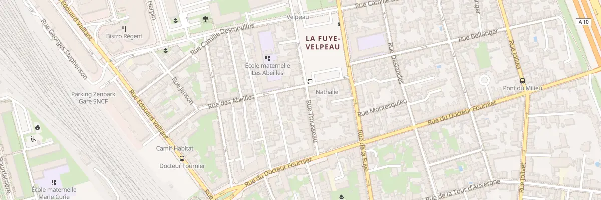 Plan du 3 Rue Trousseau à Tours
