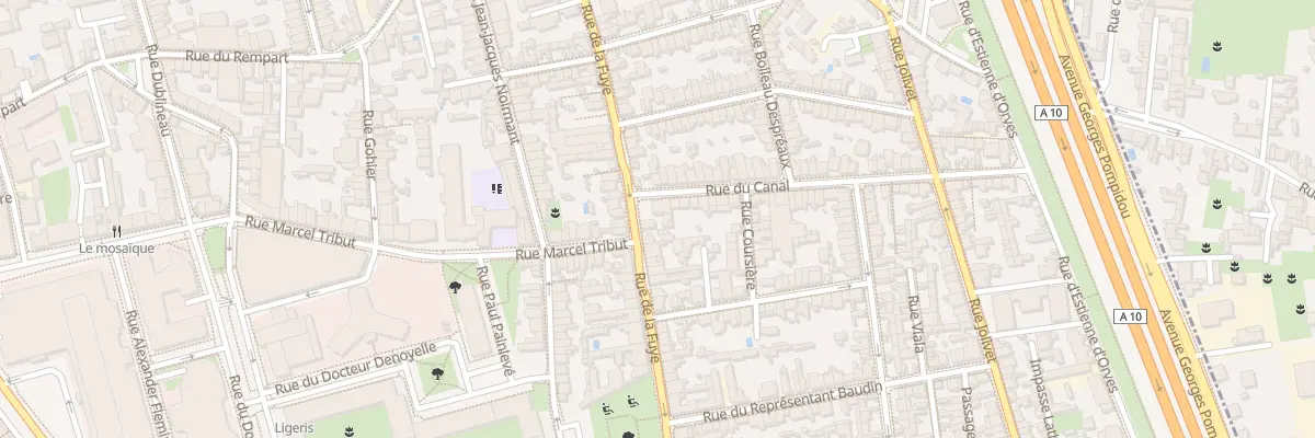 Plan du 74 Rue de la Fuye à Tours