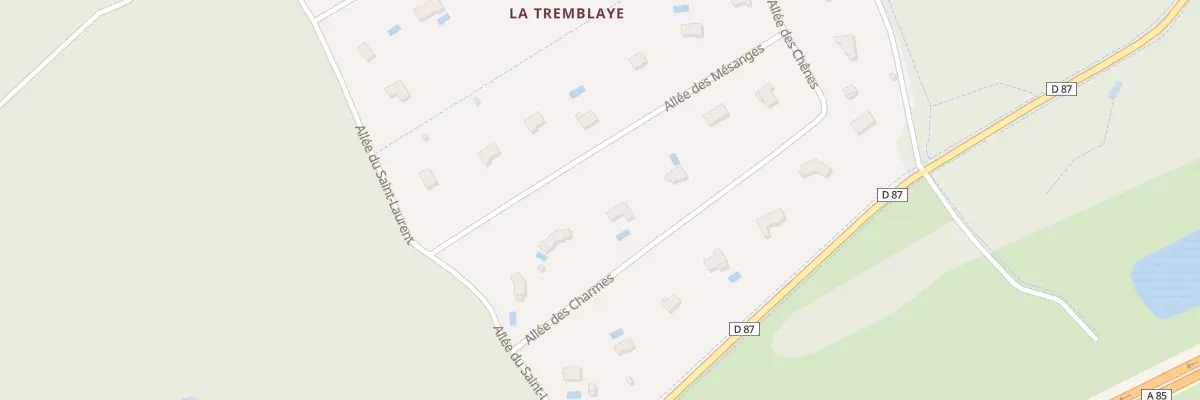 Plan du 2 All des Charmes à Veigné