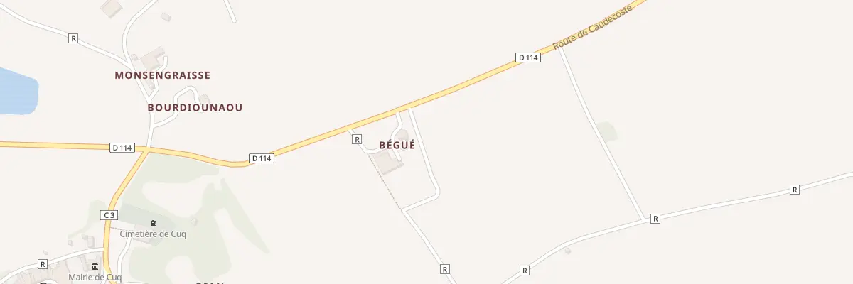Plan du 66 Begue à Cuq