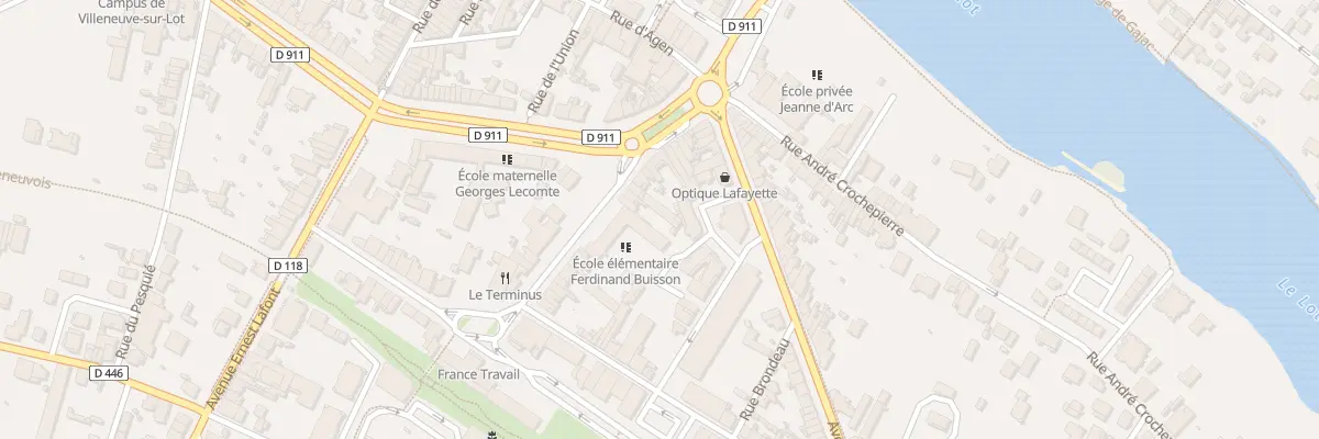 Plan du 7 Av Lazare Carnot à Villeneuve-sur-Lot