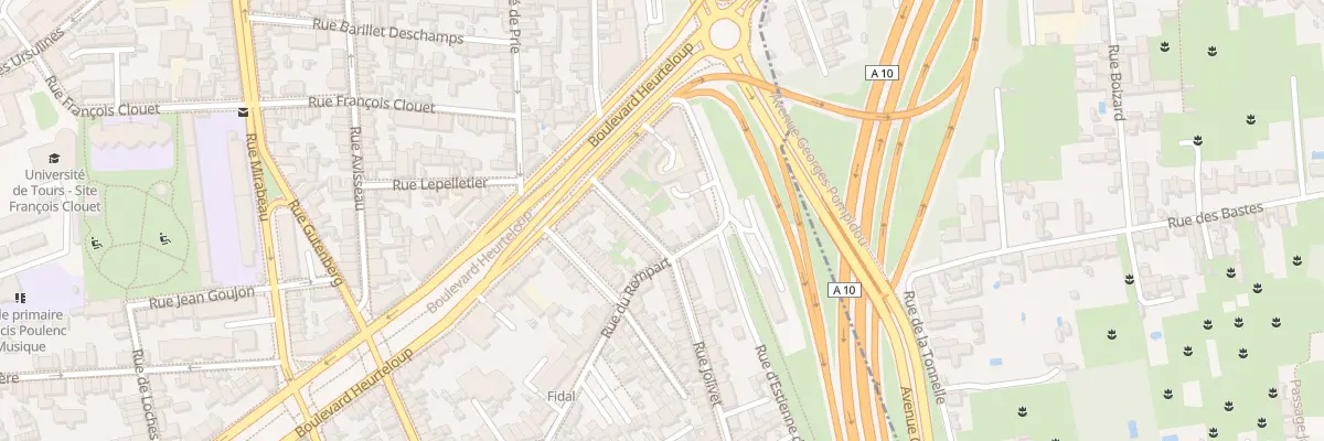 Plan du 10 Rue Jolivet à Tours