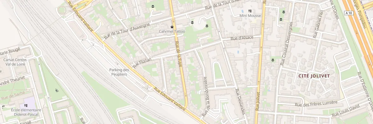 Plan du 200 Rue de la Fuye à Tours