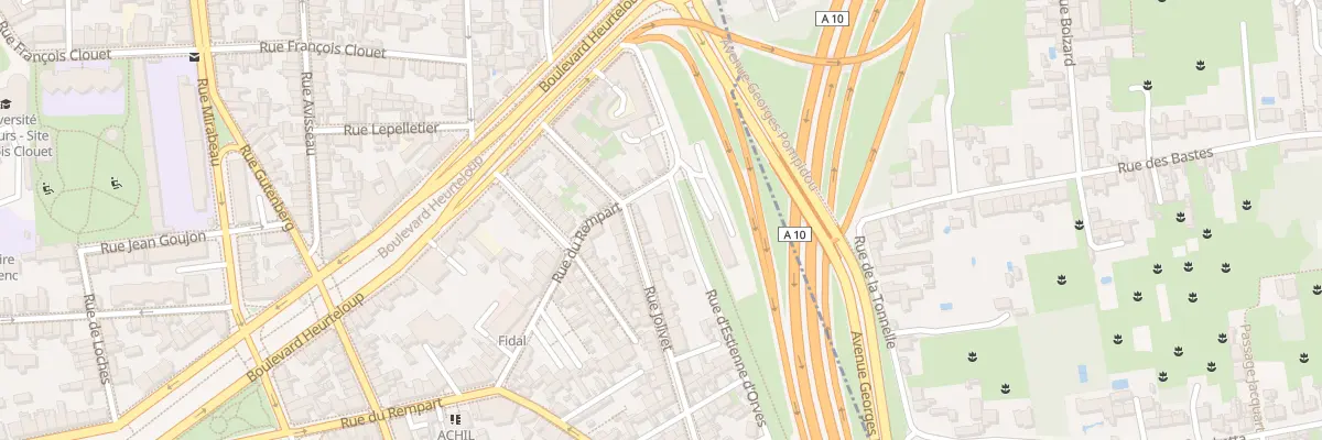 Plan du 1 Rue Estienne d’Orves à Tours
