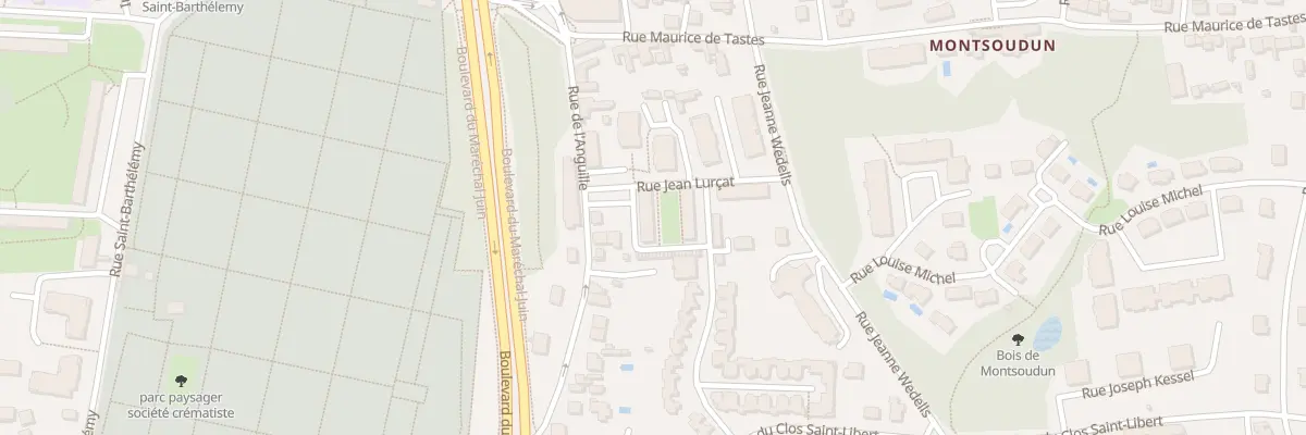 Plan du 1 Rue Jean Lurçat à Tours