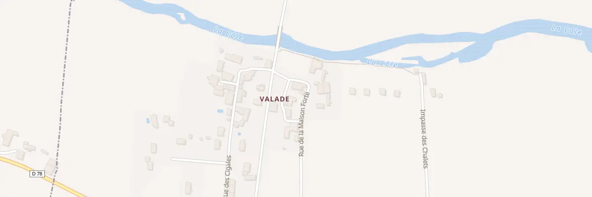 Plan du 63 Valade à Condat-sur-Trincou