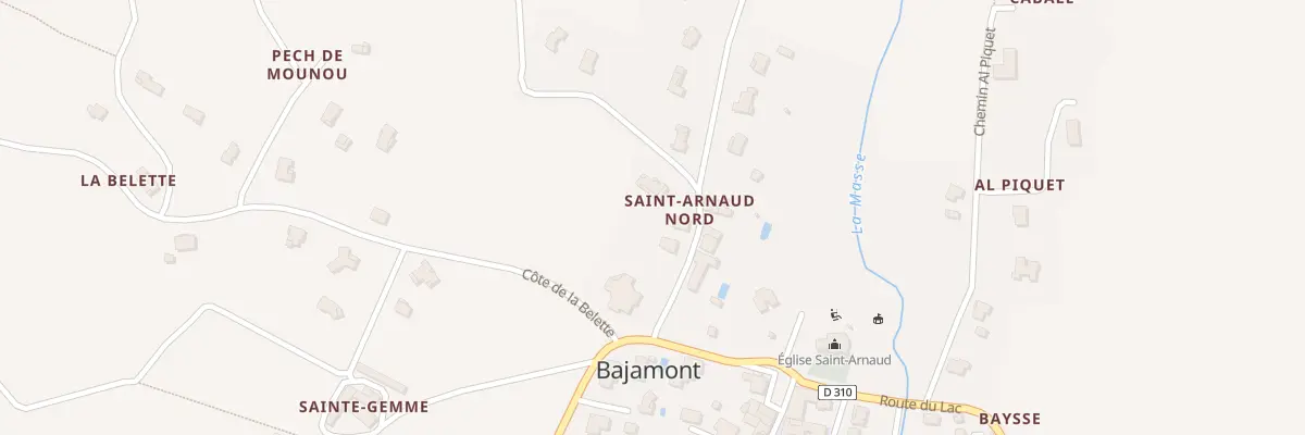Plan du 95 Rte du Moulin de Cabalé à Bajamont