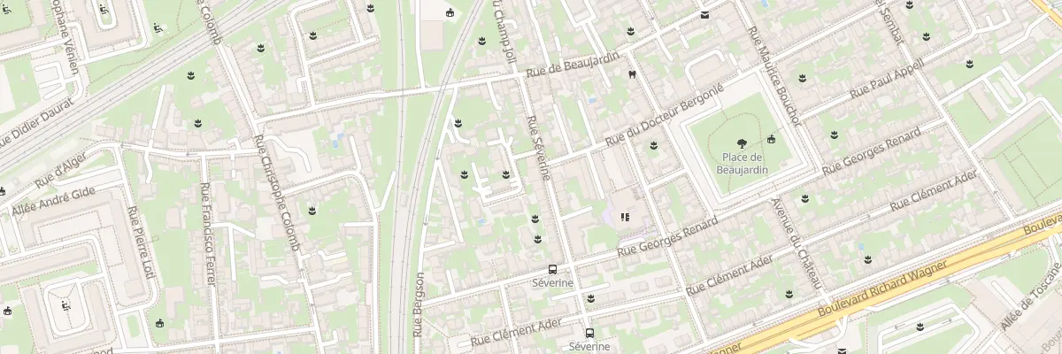 Plan du 25 Rue Séverine à Tours