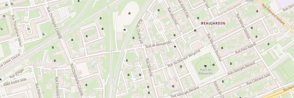 Plan du 2 Rue Séverine à Tours